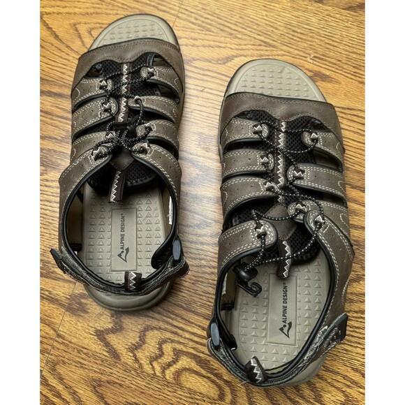 Alpine Design Hiking Sandals Mens 12 River Brown Great Condition - Picture 7 of 7